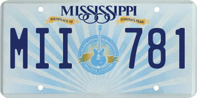 MS license plate MII781