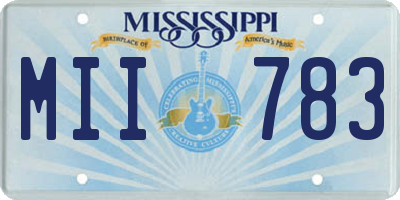 MS license plate MII783