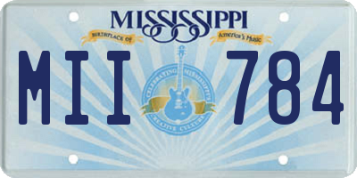 MS license plate MII784
