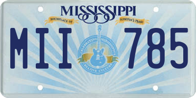 MS license plate MII785
