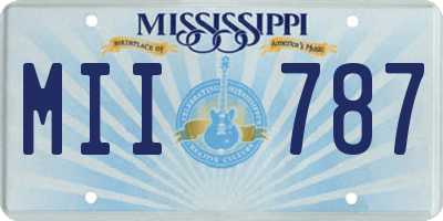 MS license plate MII787