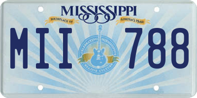MS license plate MII788