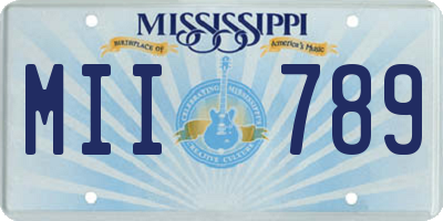 MS license plate MII789