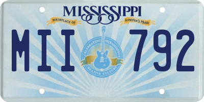 MS license plate MII792