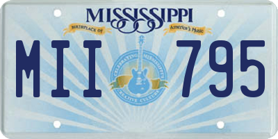 MS license plate MII795