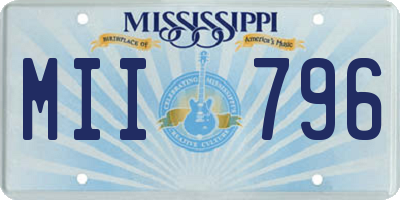 MS license plate MII796