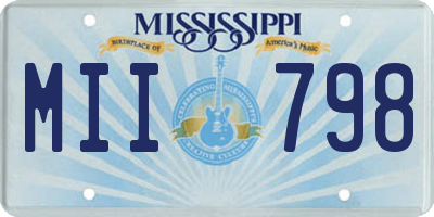 MS license plate MII798