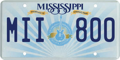 MS license plate MII800