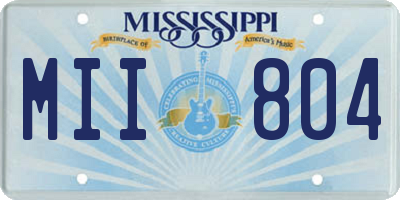 MS license plate MII804