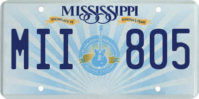 MS license plate MII805