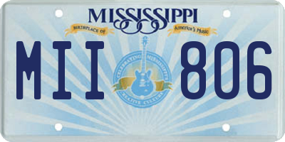 MS license plate MII806
