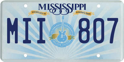 MS license plate MII807