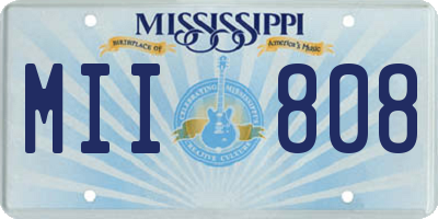MS license plate MII808