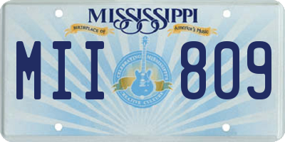 MS license plate MII809