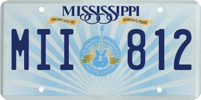 MS license plate MII812