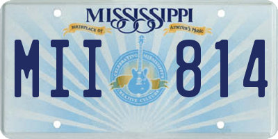 MS license plate MII814