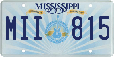 MS license plate MII815