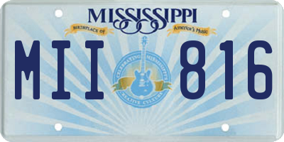MS license plate MII816