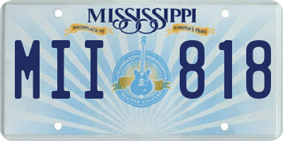 MS license plate MII818