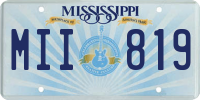 MS license plate MII819