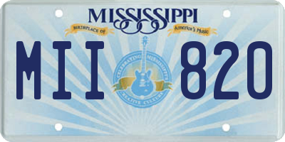 MS license plate MII820