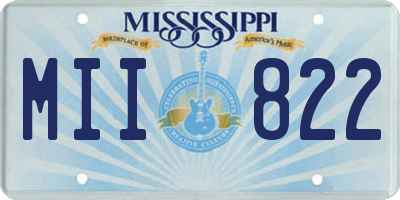 MS license plate MII822