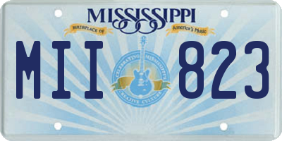 MS license plate MII823