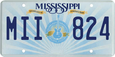 MS license plate MII824