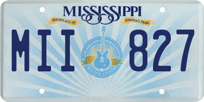 MS license plate MII827