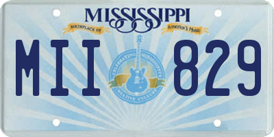 MS license plate MII829