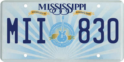 MS license plate MII830