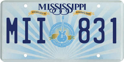 MS license plate MII831