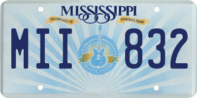 MS license plate MII832