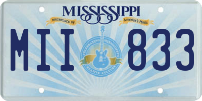 MS license plate MII833