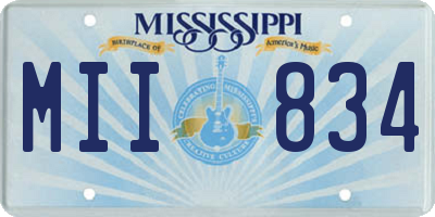MS license plate MII834
