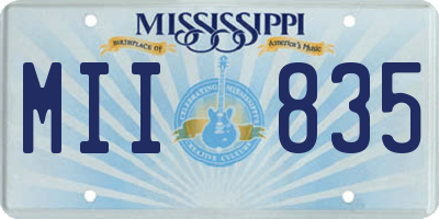 MS license plate MII835