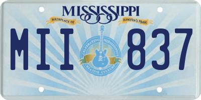 MS license plate MII837