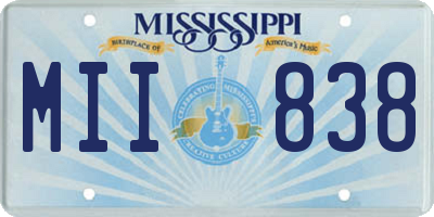 MS license plate MII838
