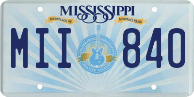 MS license plate MII840