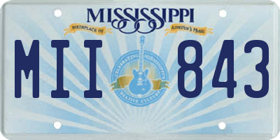 MS license plate MII843