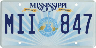 MS license plate MII847