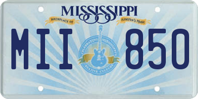 MS license plate MII850