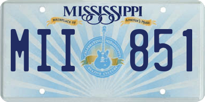 MS license plate MII851