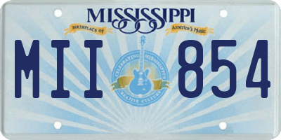 MS license plate MII854