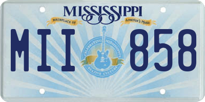 MS license plate MII858