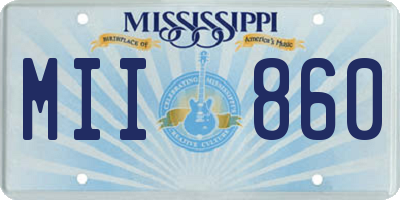 MS license plate MII860
