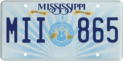 MS license plate MII865