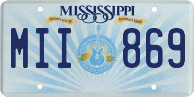 MS license plate MII869