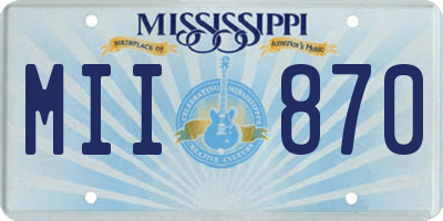 MS license plate MII870