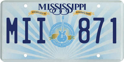 MS license plate MII871